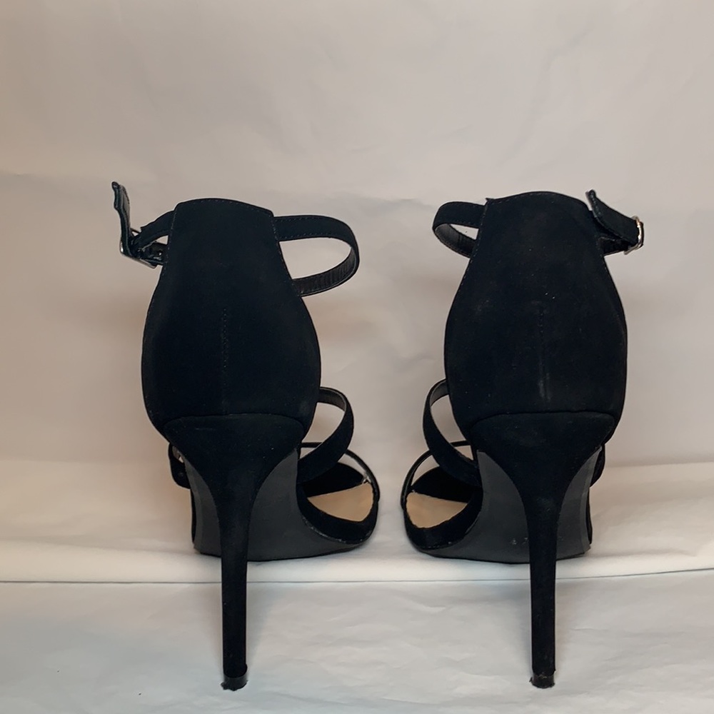 Windsor brand black double strap stilettos - size 8.  Gently worn with box. - Picture 3 of 5